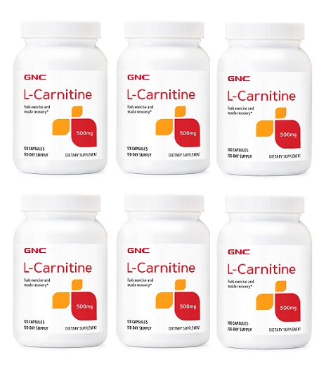 GNC 左旋肉鹼/左卡尼丁L-Carnitine 500mg 120顆 (一組6瓶)